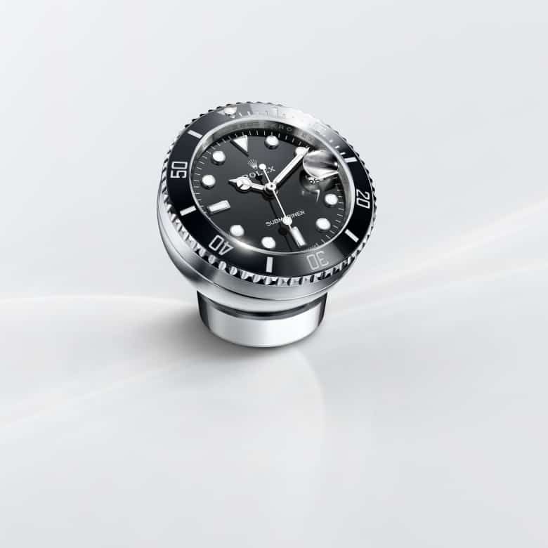 Rolex Submariner Date desk clock in Stainless steel, c909010ln-0001 at Kapoor Watch Co.