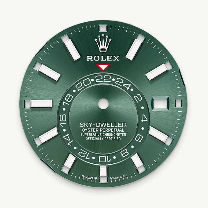 Mint green dial