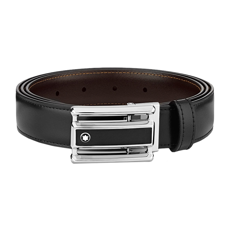 Black/Brown 30 mm Reversible Leather Belt
