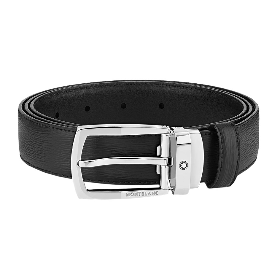 Black 30 mm Leather Belt