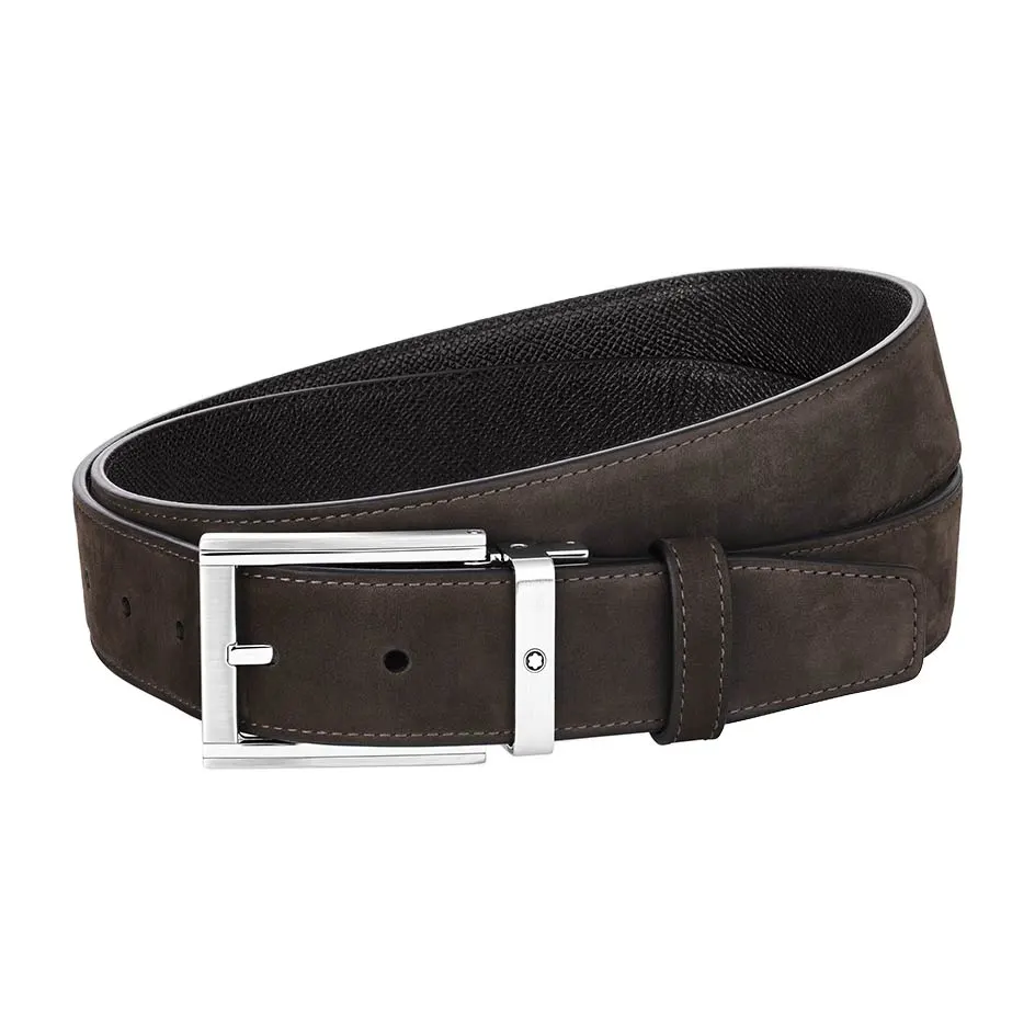 Black/Brown 35 mm Reversible Leather Belt
