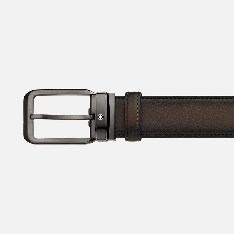 Shaded Brown 35 mm Leather Belt