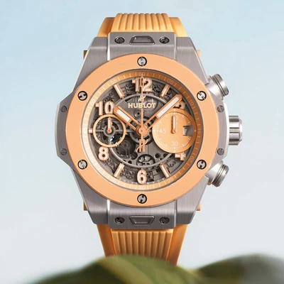 Hublot Big Bang Titanium Peach Ceramic - Model No. 441.NCU.5920.RX