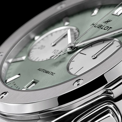 Hublot Classic Fusion Chronograph Titanium Sage Green - Model No. 521.NX.891G.NR