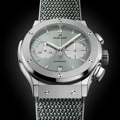 Hublot Classic Fusion Chronograph Titanium Sage Green - Model No. 521.NX.891G.NR