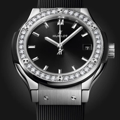 Hublot Classic Fusion Titanium Diamonds - Model No. 581.NX.1470.RX.1104