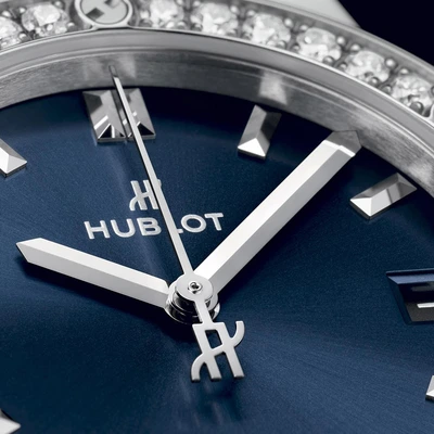 Hublot Classic Fusion Titanium Blue Diamonds - Model No. 581.NX.7170.RX.1104