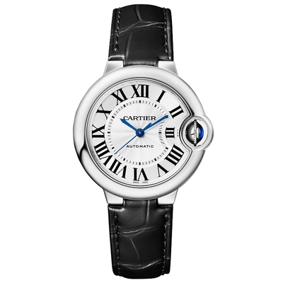 Cartier watch black leather strap hotsell