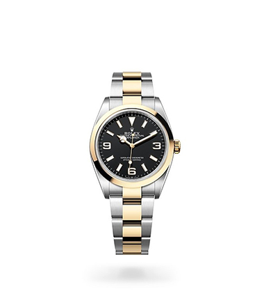 Rolex Explorer, Oyster, 36 mm, Oystersteel and yellow gold, M124273-0001