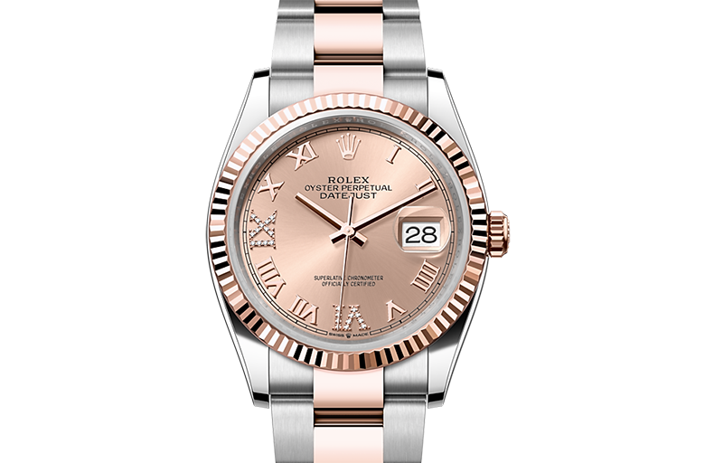 Rolex Datejust, Oyster, 36 mm, Oystersteel and Everose gold, M126231-0028