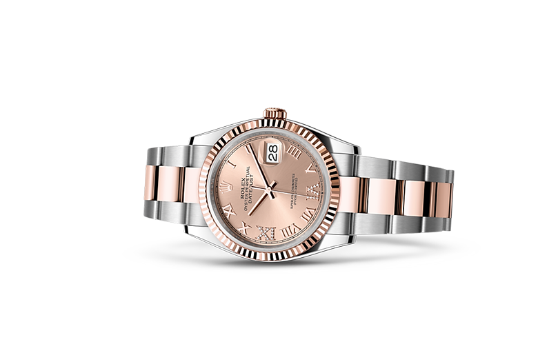Rolex Datejust, Oyster, 36 mm, Oystersteel and Everose gold, M126231-0028