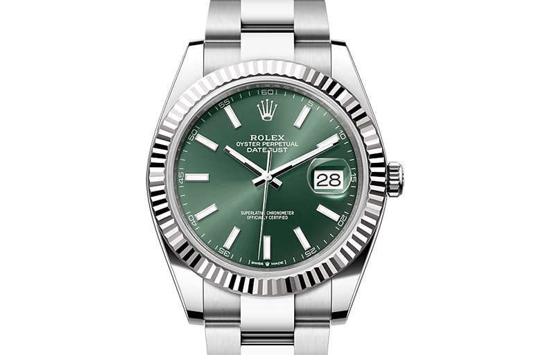 Rolex Datejust, Oyster, 41 mm, Oystersteel and white gold, M126334-0027