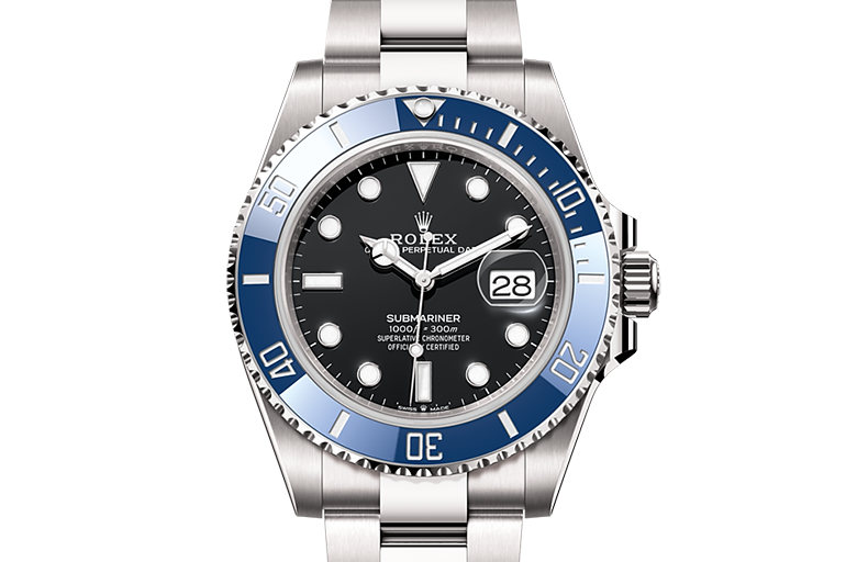 Rolex Submariner, Oyster, 41 mm, white gold, M126619LB-0003