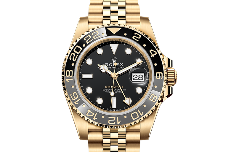 Rolex GMT-Master II, Oyster, 40 mm, yellow gold, M126718GRNR-0001