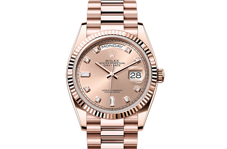 Rolex Day-Date, Oyster, 36 mm, Everose gold, M128235-0009