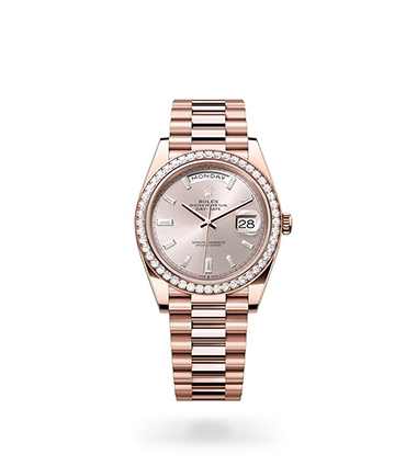 Rolex Day-Date, Oyster, 40 mm, Everose gold and diamonds, M228345RBR-0007