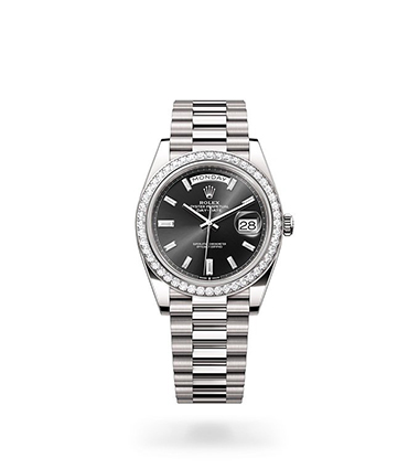 Rolex Day-Date, Oyster, 40 mm, white gold and diamonds, M228349RBR-0003
