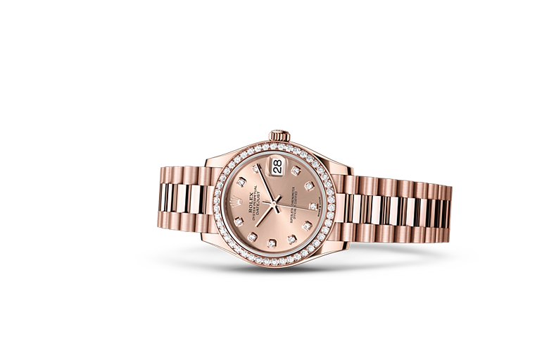 Rolex Datejust, Oyster, 31 mm, Everose gold and diamonds, M278285RBR-0025
