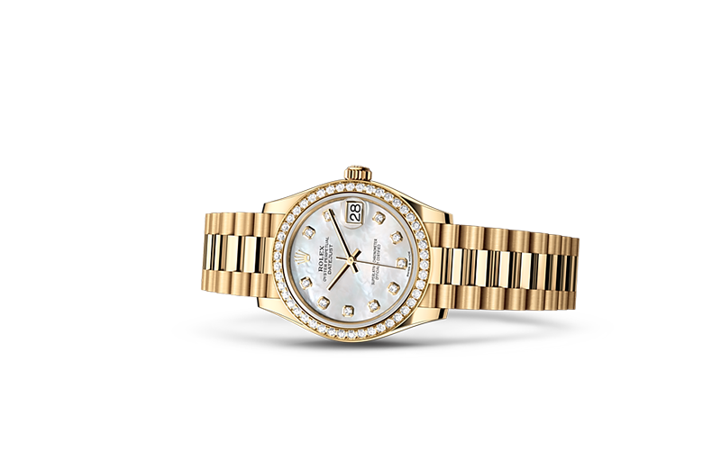 Rolex Datejust, Oyster, 31 mm, yellow gold and diamonds, M278288RBR-0006