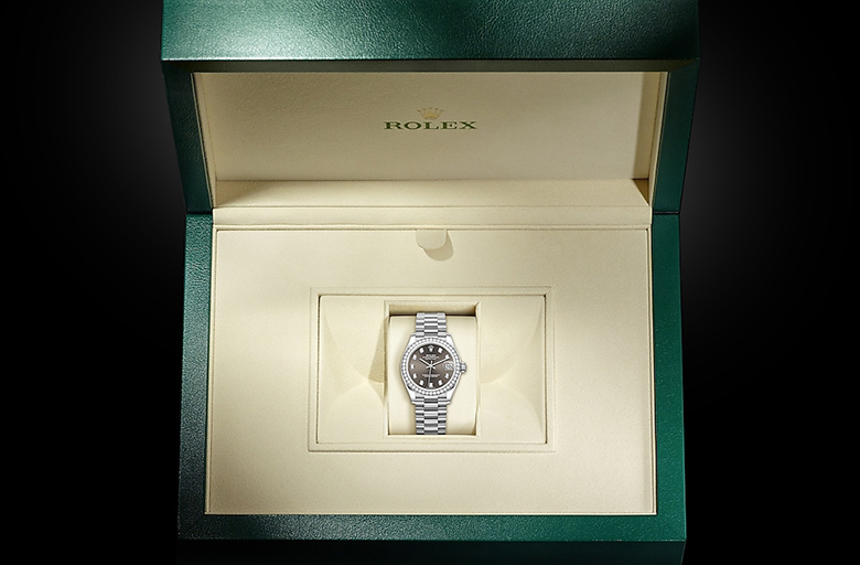 Rolex Datejust, Oyster, 31 mm, white gold and diamonds, M278289RBR-0006