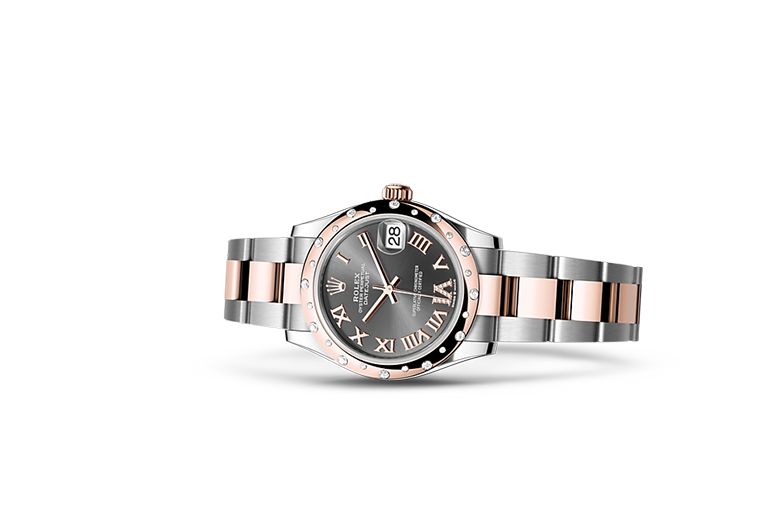 Rolex Datejust, Oyster, 31 mm, Oystersteel, Everose gold and diamonds, M278341RBR-0029
