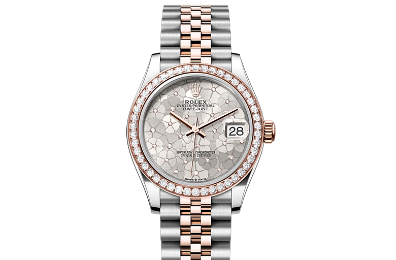 Rolex Datejust, Oyster, 31 mm, Oystersteel, Everose gold and diamonds, M278381RBR-0032