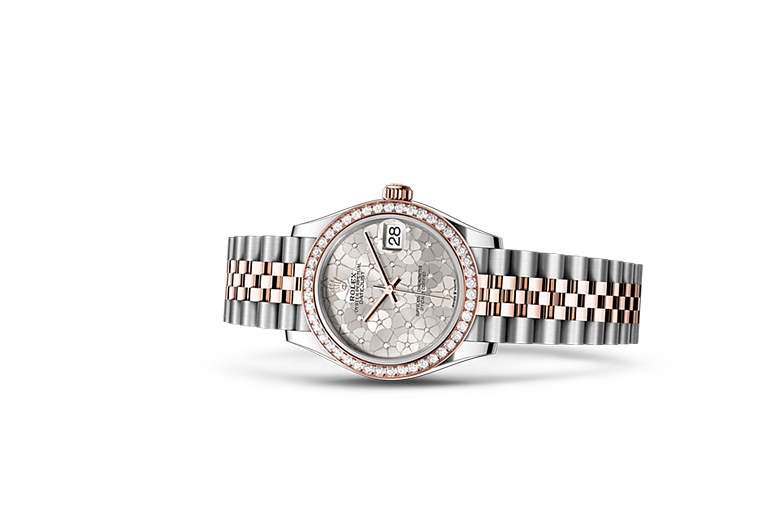 Rolex Datejust, Oyster, 31 mm, Oystersteel, Everose gold and diamonds, M278381RBR-0032