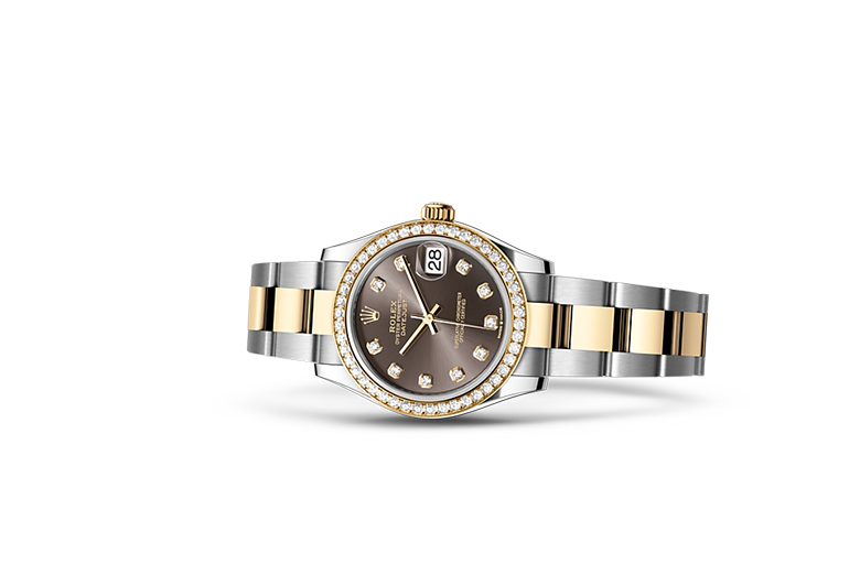 Rolex Datejust, Oyster, 31 mm, Oystersteel, yellow gold and diamonds, M278383RBR-0021