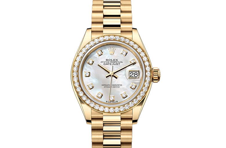 Rolex Lady-Datejust, Oyster, 28 mm, yellow gold and diamonds, M279138RBR-0015