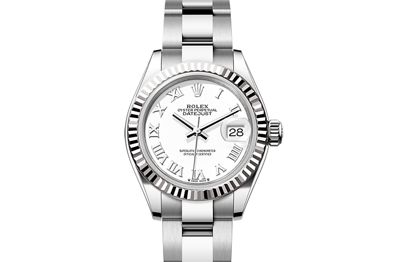 Rolex Lady-Datejust, Oyster, 28 mm, Oystersteel and white gold, M279174-0020