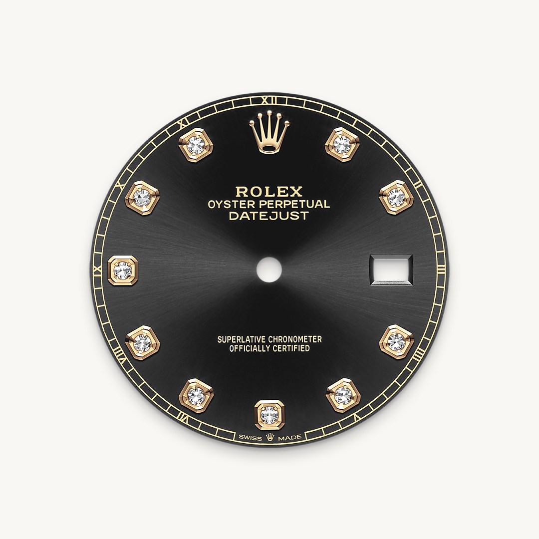Bright black dial
