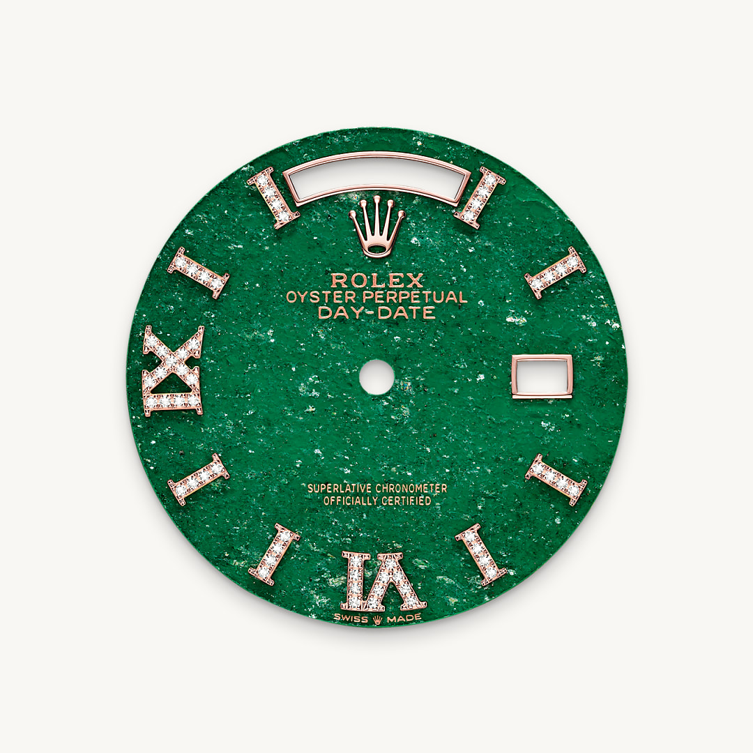 Green aventurine dial