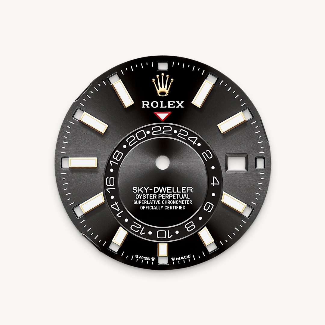 Bright black dial