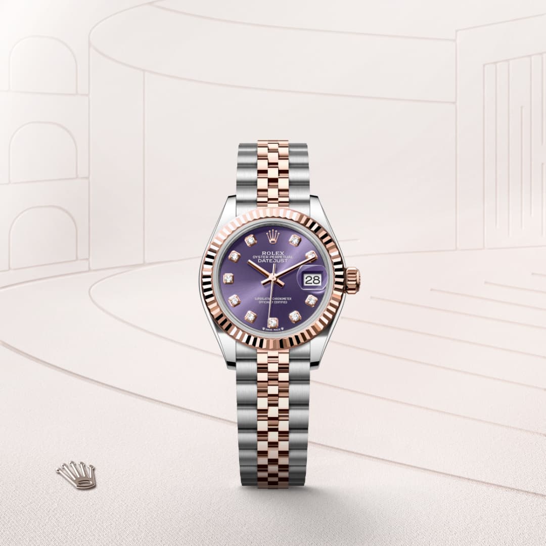 Rolex Lady-Datejust Everose Rolesor combination of Oystersteel